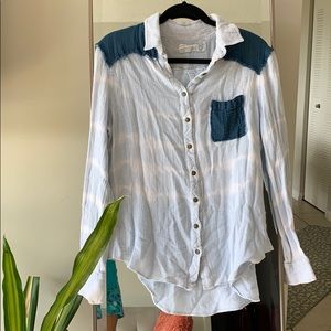 Free People Artisan De Luxe Top  TIE DYE